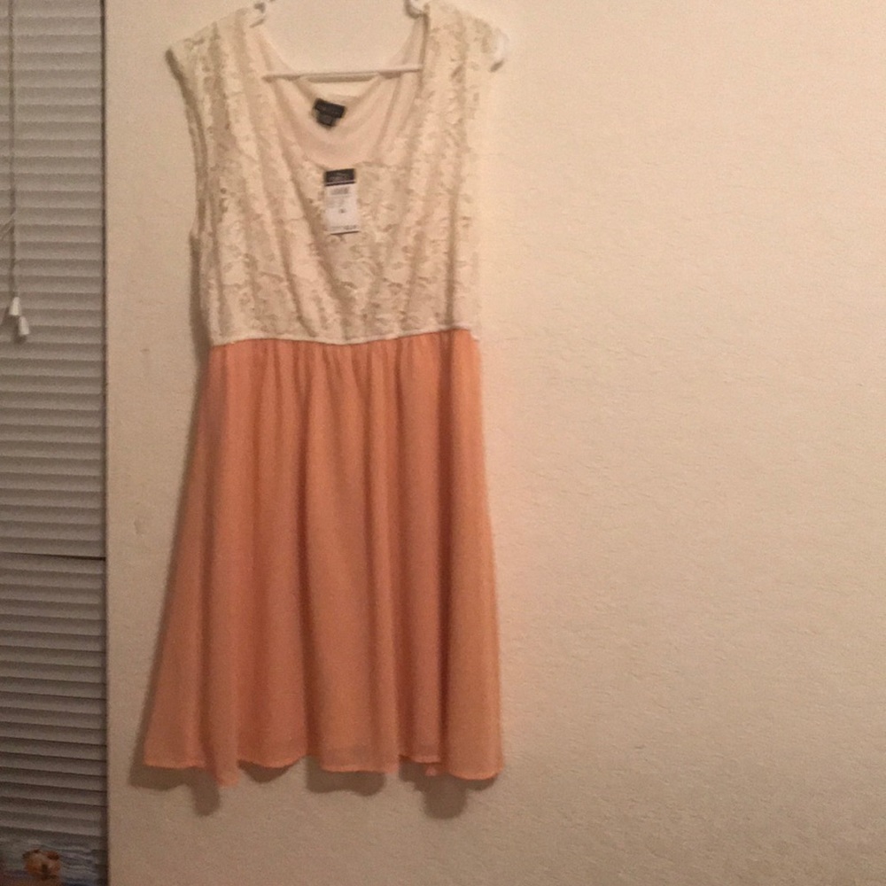 Pink with lace baby doll / skater dress Rue 21 xl